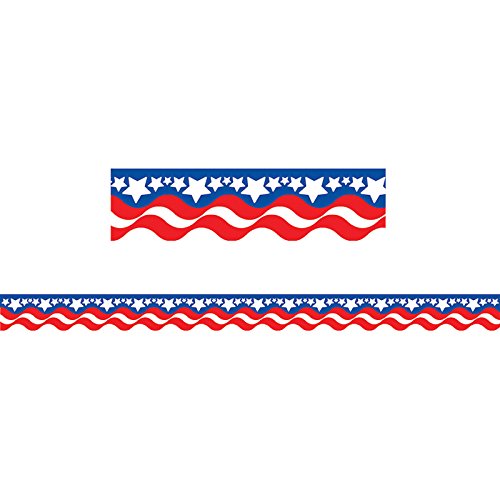 Tcr4158 - Teacher Created Resources Patriotic Scalloped Border Trim
