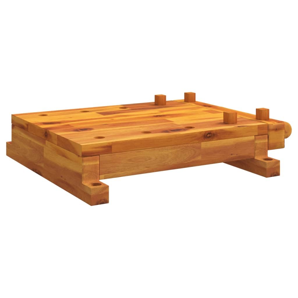 vidaXL Acacia Wood Workbench Tabletop with Vice  Flexible Use Stable Surface  Brown