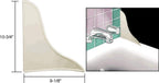 Prime-Line M 6086 Bath Tub Splash Guard, 9 In. X 10-3/4 In., Plastic, White