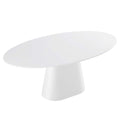 Modway Provision 75&Quot; Oval Mdf Wood Dining Table In White Finish