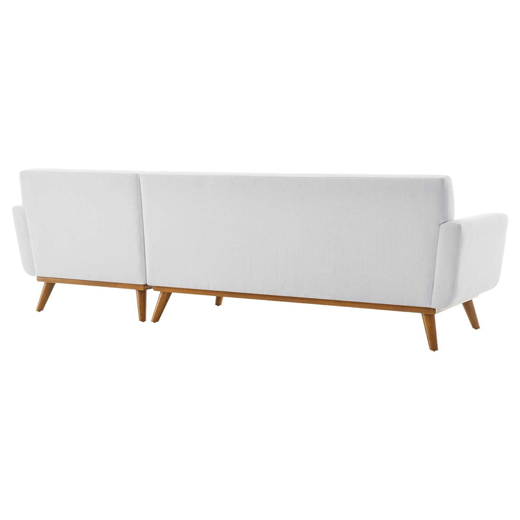 Modway Engage Upholstered Fabric, Right-Facing Sectional Sofa, White