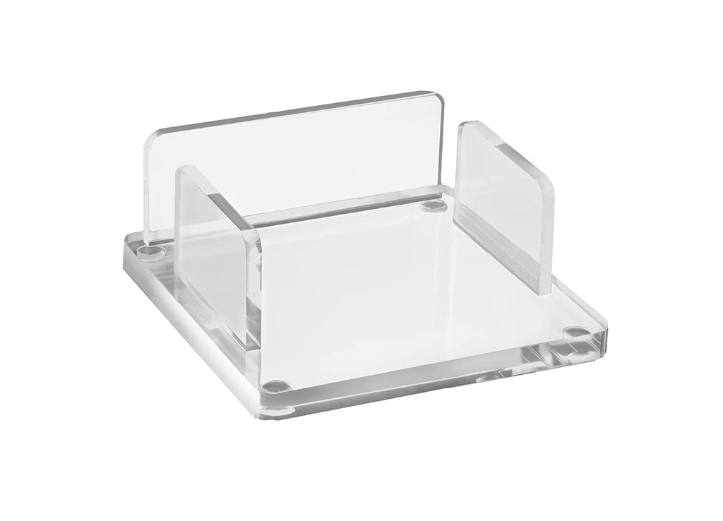 Kantek Acrylic Sticky Note Dispenser, 3.9' W X 3.9' D X 1.5' H, Clear