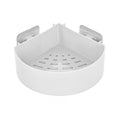 Calibor 2Tier Corner Shelf, Wall Mounted Storage Organiser, Magic Sticker, Matte Plastic, For Kitchen And Bathroom
