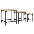 vidaXL Nesting Coffee Tables 3 pcs Sonoma Oak Engineered Wood
