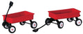 2004 Red Wagons Set of 2 Christmas Village Accessories by Lemax