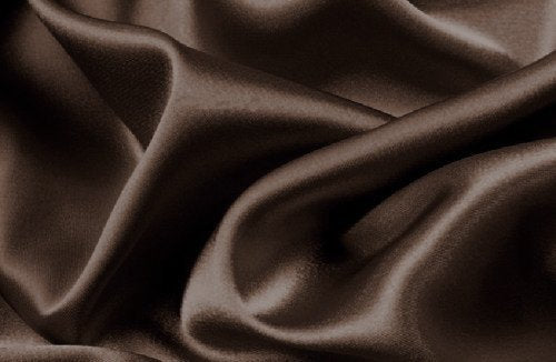 Mk Home Llc 4Pc Soft Silky Satin Solid Color Deep Pocket Sheet Set (Brown/Coffee, Queen)