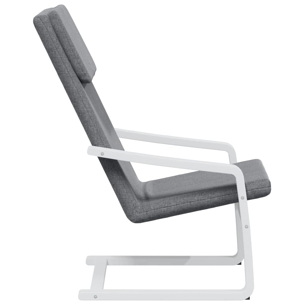 vidaXL Relaxing Chair in Dark Gray Fabric - Comfortable Seating with Thick Padding, Solid Birch Wood Frame and Breathable Fabric, Fit for Various Areas, Compliant with California Proposition 65.