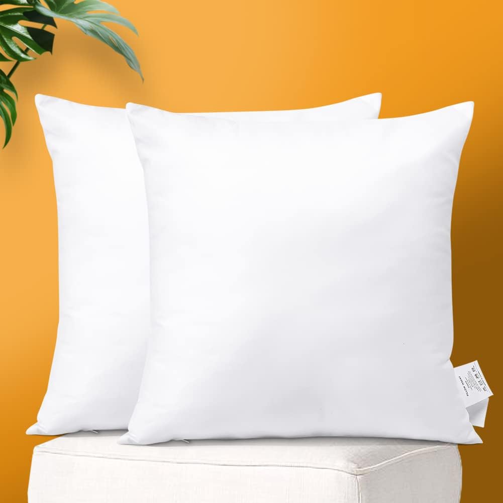 Otostar 22X22 Inch Pillow Inserts Set Of 2 Decorative Square Throw Pillow Inserts Fluffy Pillow Stuffer Sofa Pillow Insert Cushion For Bed Couch Decor
