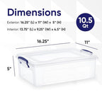 Superio Storage Bins With Lids- Clear Boxes For Organizing, Stackable Plastic Containers- Bpa Free, Non-Toxic, Odor Free, Organi