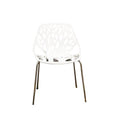 Baxton Studio Modern Birch Sapling White Finished Plastic Dining Chair