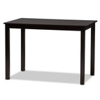 Baxton Studio Erion Modern and Contemporary Dark Brown Finished Wood 5-Piece Dining Set