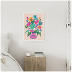 Sylvie Abstract Floral Vase Framed Canvas by Rachel Lee