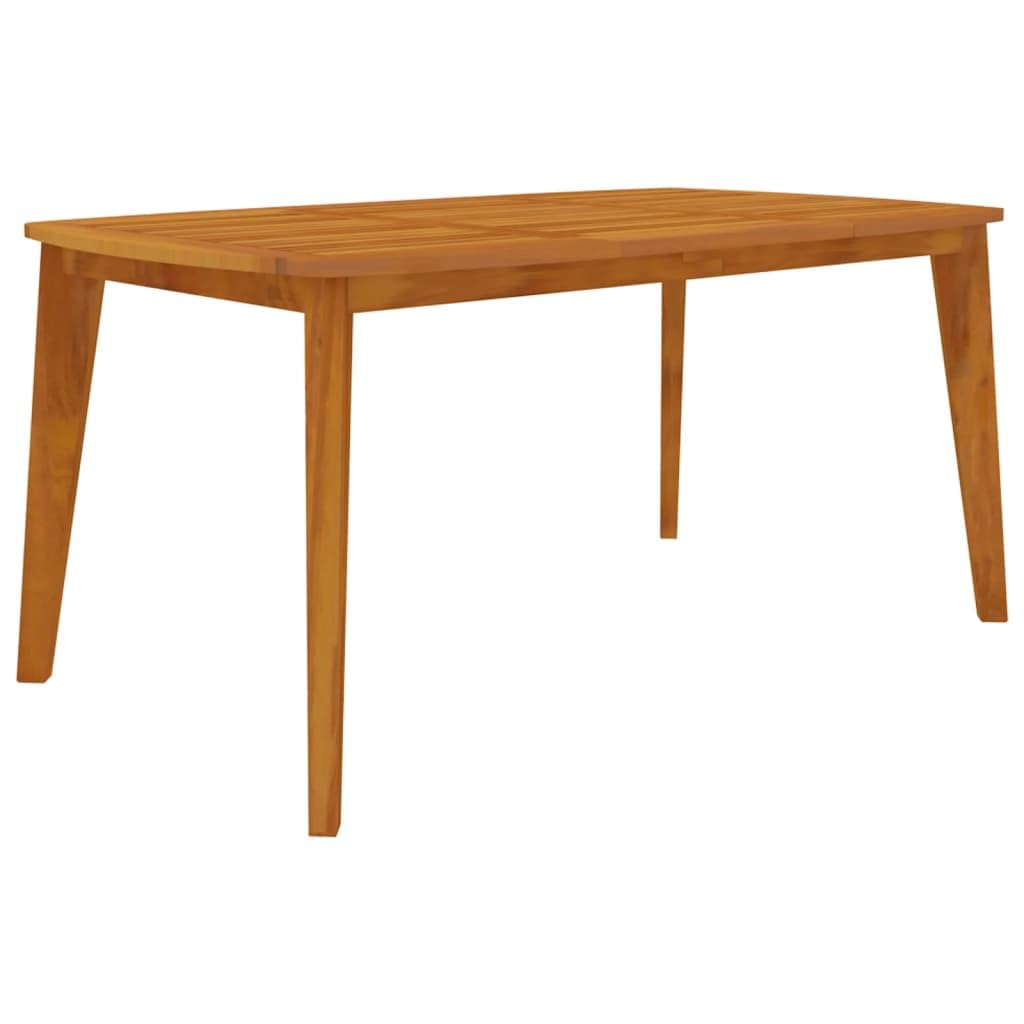 vidaXL Patio Table for Outdoor Space, Sturdy and Long-Lasting, Solid Acacia Wood Construction, Diagonal Leg Design for Extra Sta