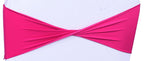 Mds Pack Of 10 Spandex Chair Sashes Bow Sash Elastic Chair Bands Ties Without Buckle For Wedding And Events Decoration Spandex Slider Sashes Bow - Magenta