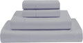Flex Head King Sheets Sets For Adjustable Beds-Top Split King Sheets Sets (4 Pcs) King 34 Inch Down Sheets Light Grey Solid 16 Inch Deep Sheets