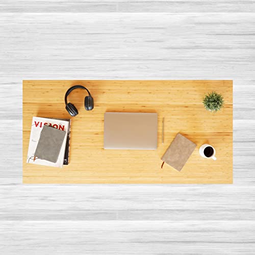 Flexispot Whole Piece Bamboo 48' X24' Desktop Height Adjustable Desk Rectangular Tabletop