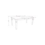 East West Furniture Wet-Bmk-T On Rectangular Dining Table With 18 In Butterfly Leaf In Buttermilk And Cherry Finish