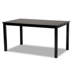 Baxton Studio Erion Modern and Contemporary Dark Brown Finished Wood 7-Piece Dining Set