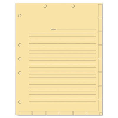 Tabbies Medical Chart Index Divider Sheets, 8-1/2 X 11, Manila, 400/Box