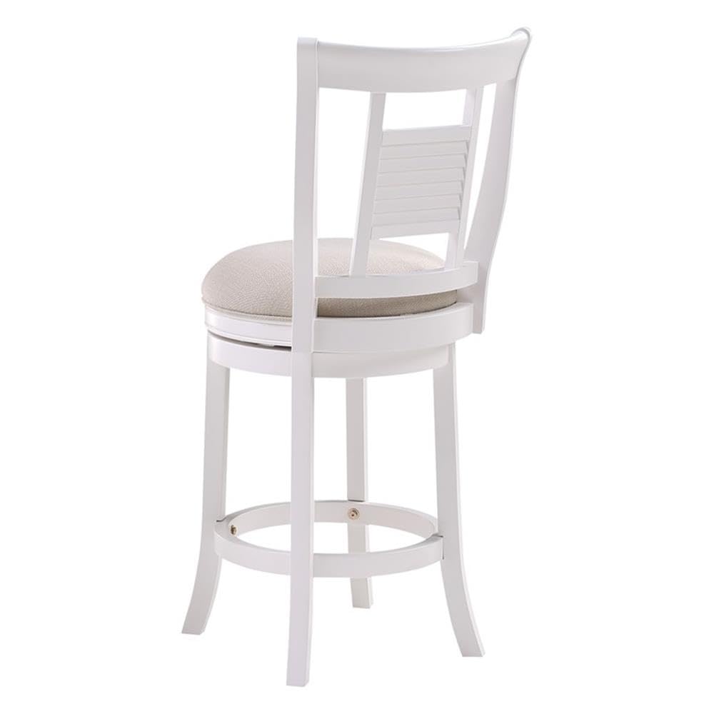 American Woodcrafters Grove Swivel Counter Bar Stool Solid Wood White Ivory 26" Seat Height
