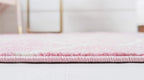 Unique Loom Trellis Frieze Collection Area Rug - Rounded (3' Round, Light Pink/ Ivory)