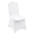 Vevor 30 Pcs Flat-Front Chair Covers Polyester Spandex Chair Cover Stretch Slipcovers, Wedding, Holiday, Banquet, Party, Celebration, Dining,White