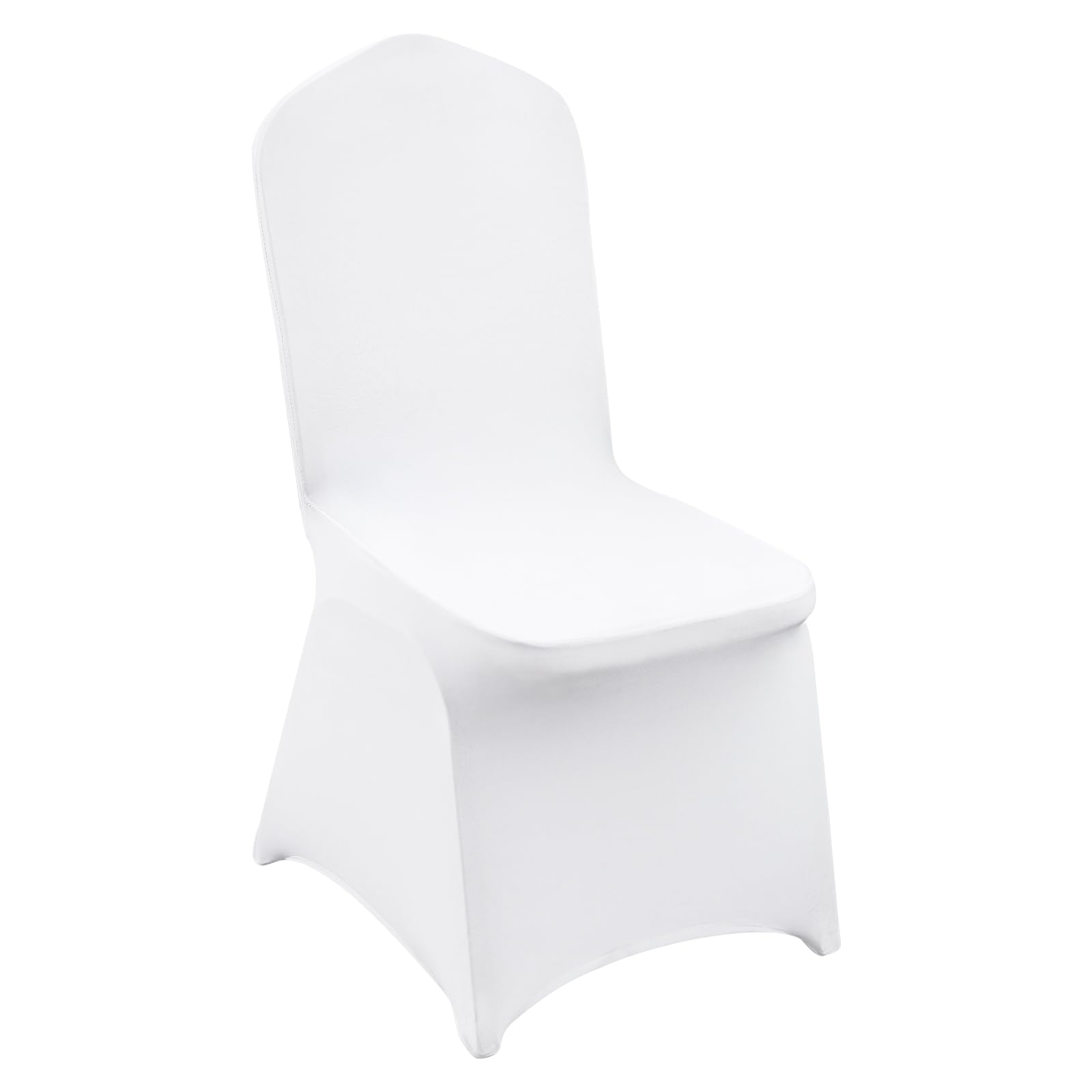 Vevor 30 Pcs Flat-Front Chair Covers Polyester Spandex Chair Cover Stretch Slipcovers, Wedding, Holiday, Banquet, Party, Celebration, Dining,White