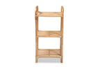Baxton Studio Barras Modern Bohemian Brown Finished Rattan 3-Tier Display Shelf