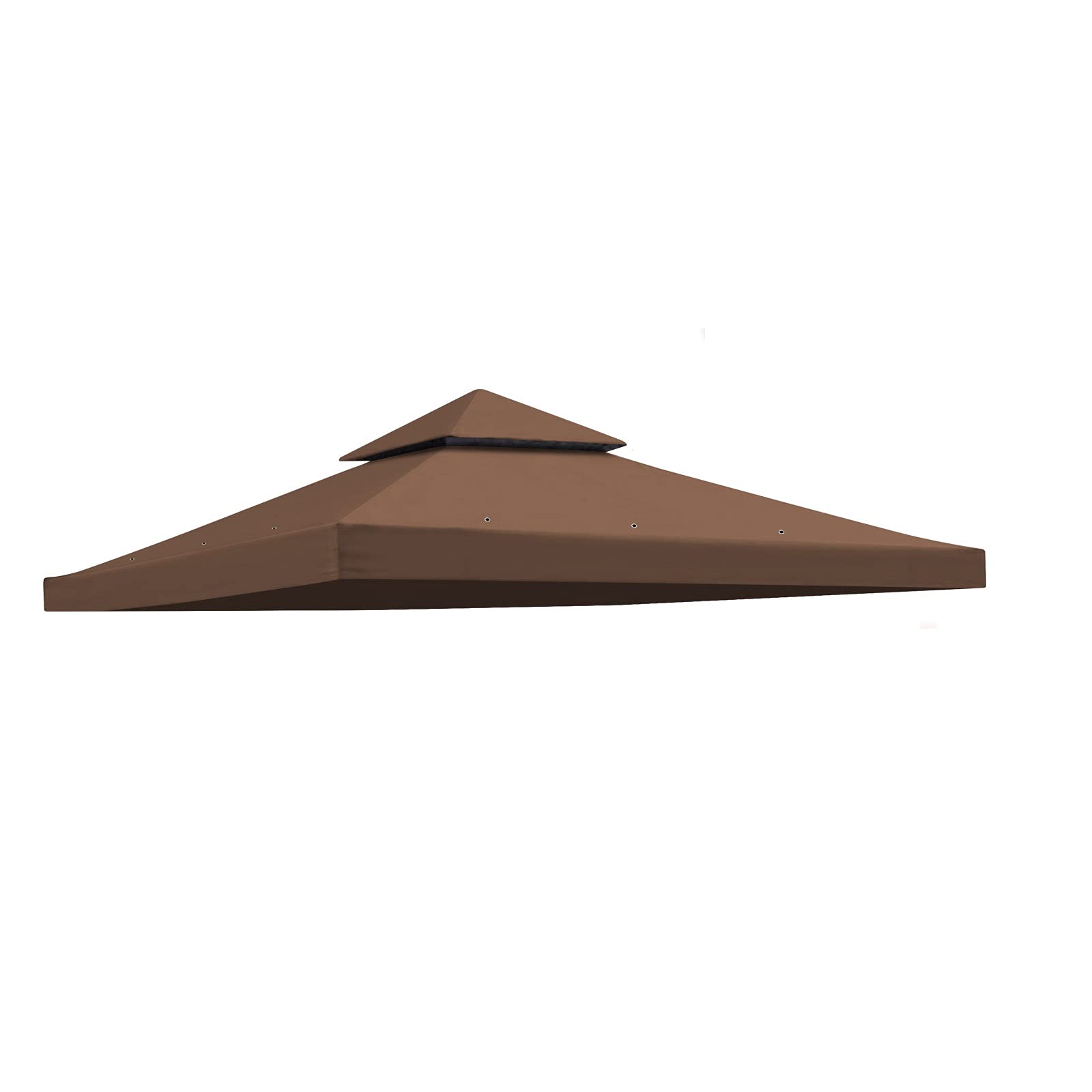 BenefitUSA Replacement Canopy Top Cover for 119X119 Gazebo Polyester Double Tiers Sunshade Cover (Brown)