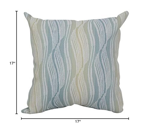 Blazing Needles Square Polyester Jacquard Throw Pillows, 17", Clove Seagla 2 Count