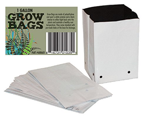 Plastic Grow Bags - 3 Gallon (Polyethylene) Pack of 50