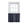 Ellis Curtain Stacey Sheer Tailored Tier Pair Curtains, 56 x 30, Navy