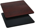 3 Pk. 30 Square Table Top with Black or Mahogany Reversible Laminate Top