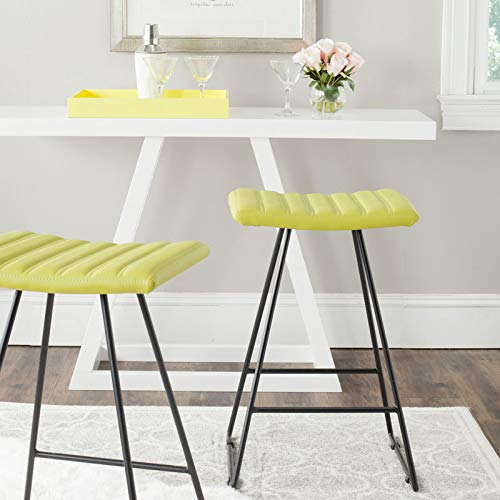 Safavieh Home Collection Akito Mid-Century Modern White 26-Inch Counter Stool