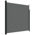 vidaXL Retractable Side Awning Privacy Screen Anthracite 78.7x196.9 Inches - UV/Water Resistant, Steel/Aluminum Frame for Patio/Balcony