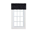 Ellis Curtain Stacey Sheer Balloon Valance, 60 x 15, Black