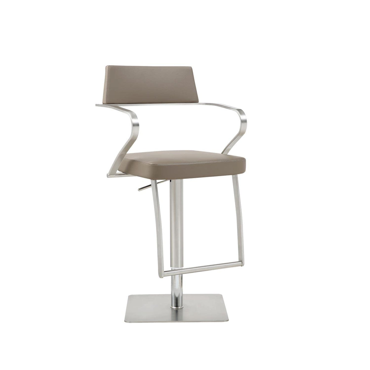 Whiteline Modern Living Zuri Bar Stool, Taupe
