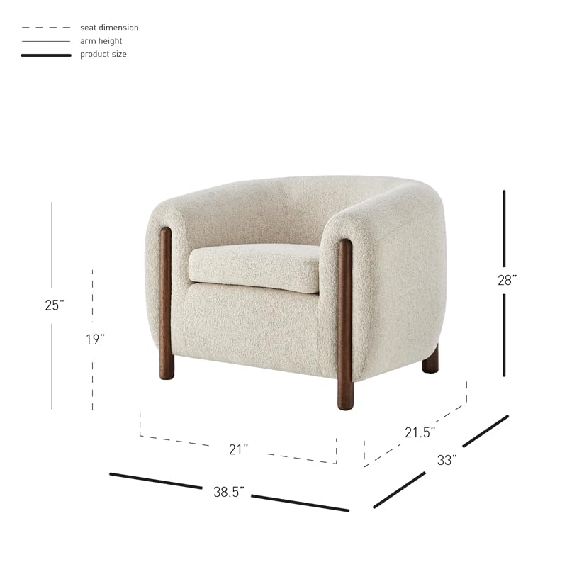 New Pacific Direct Cordelia Accent Chair, Palladian Beige
