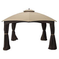 Garden Winds Replacement Canopy For Allen Roth 10X12 Gazebo - Standard 350 - Beige