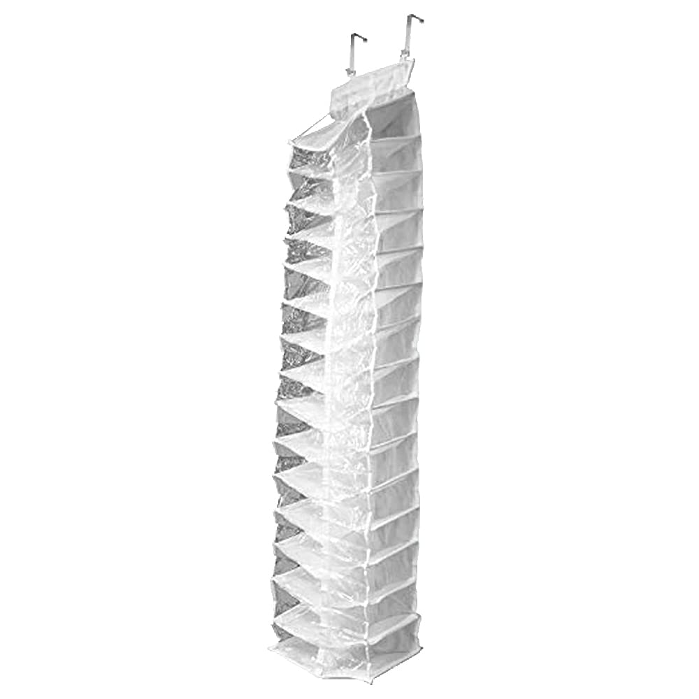 Ideaworks 82-3054TV Away Hanging Shoe Organizer, White, 15.5''x8.25''x3.5''