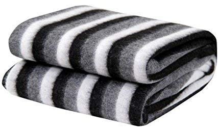CK CREATION Single Bed Donation Woollen Standard Polo Blanket (Black and White) Pack of 1