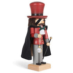 Mysterious Red Magician Nutcracker 11 X 4 Wood Decorative Tabletop Figurine