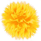 Amscan Fluffy Paper Decorations, 16'', Yellow