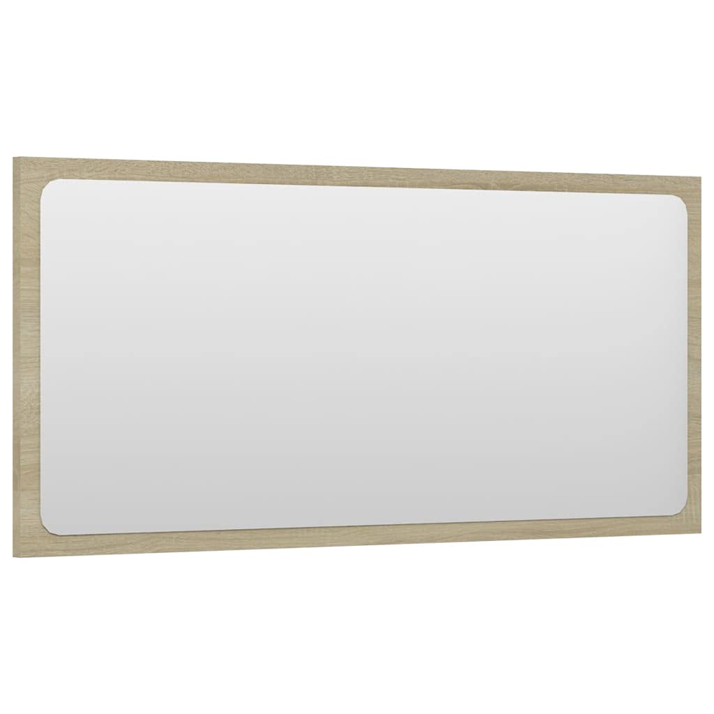 vidaXL Bathroom Mirror Vanity Unit Washroom Wall Furniture Home Decor Interior Hallway Bedroom Laundry Room Dressing 31.5" Sonoma Oak Engineered Wood