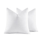Miulee 16X16 Pillow Inserts,Set Of 2 Down Feather Throw Pillows For Couch Sofa Bed, Decorative Fluffy Throw Pillow Inserts Cotton Fabric,White