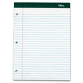 Tops Double Docket Ruled Pads, 8 1/2 X 11 3/4, White, 100 Sheets, 6 Pads/Pack
