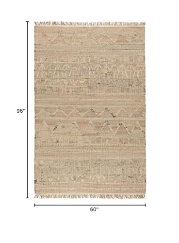 Kosas Home Megan Area Rug, Bedroom, Kitchen Living Room, 5' X 8', Natural