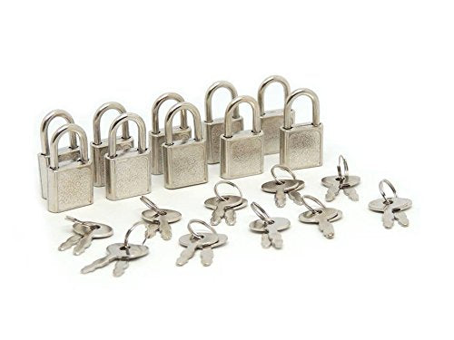 Sourceone Mini Padlocks, Silver-Ish, Pack Of 30