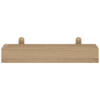 vidaXL Pair of Wall-Mounted Shelves - Solid Teak Wood Brown - Stylish Modern Wall Decor - Space-Saving Storage Solution for Bedroom, Living Room, Office - 15.7""x5.9""x2.4"", 340754