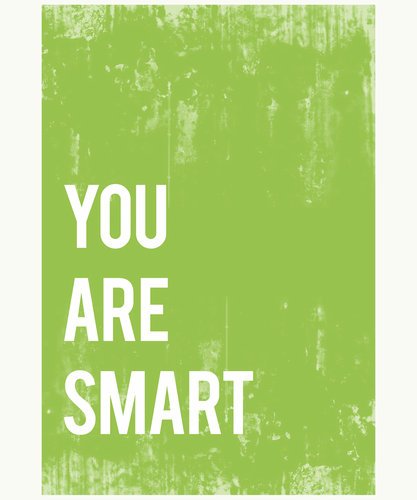You are Smart Wall Art Print 11x14, Typography, Motivational Art, Inspirational Wall Art